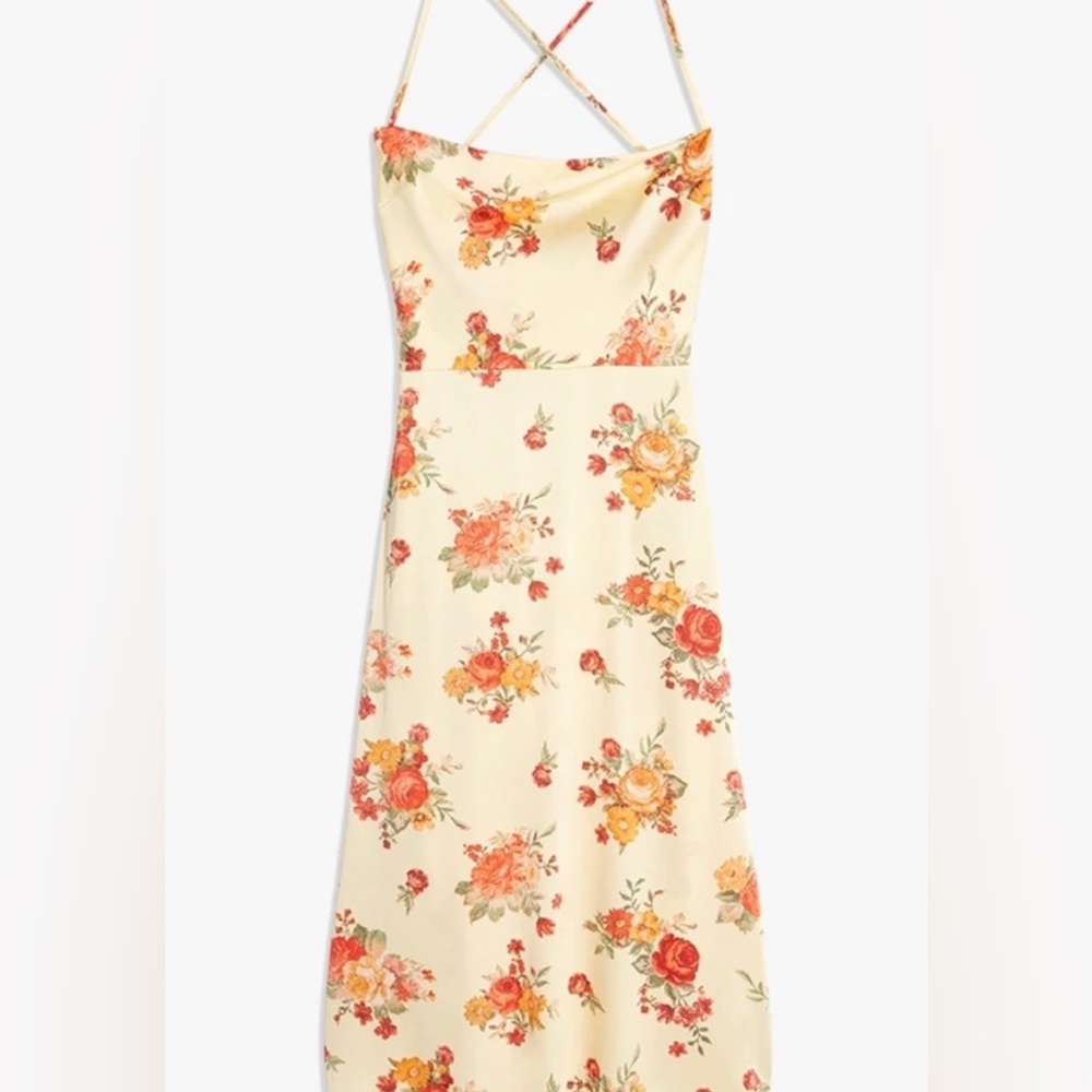 We Wore What Tie Back Golden Hour Midi Dress